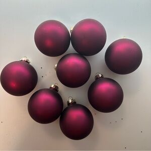 Elegant Burgundy Holiday Ornaments